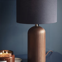 Garden Trading Kingsbury Table Lamp with Shade in Ink Walnut