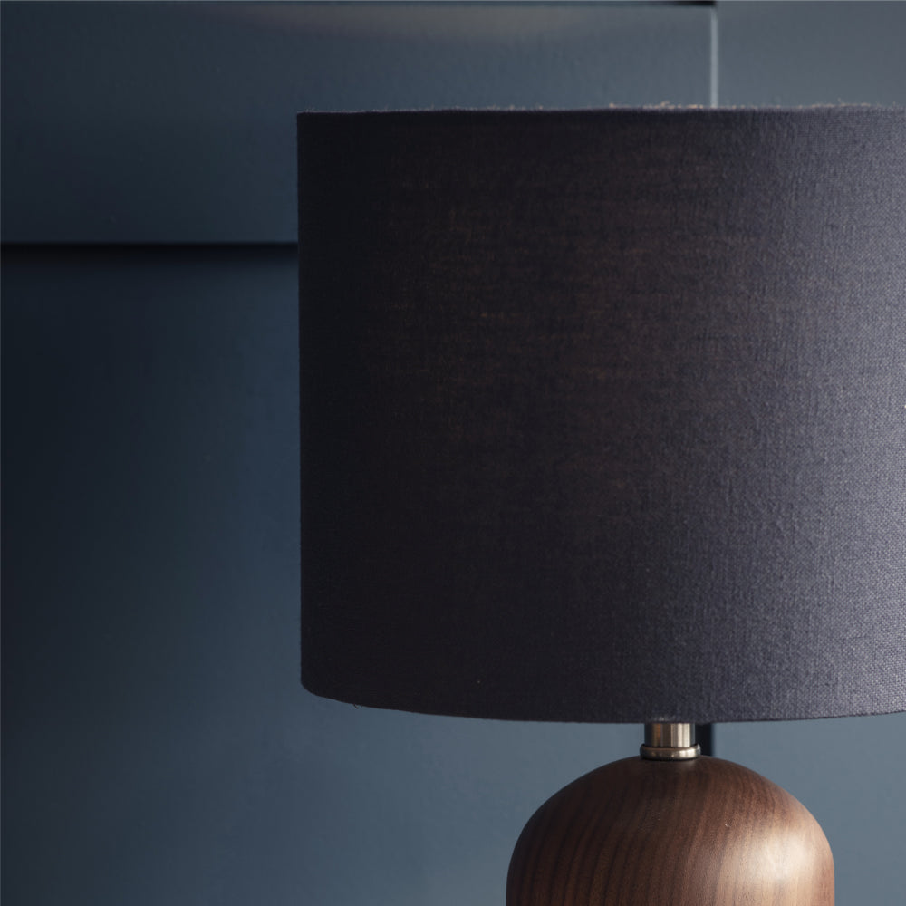 Garden Trading Kingsbury Table Lamp with Shade in Ink Walnut