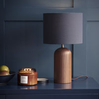 Garden Trading Kingsbury Table Lamp with Shade in Ink Walnut