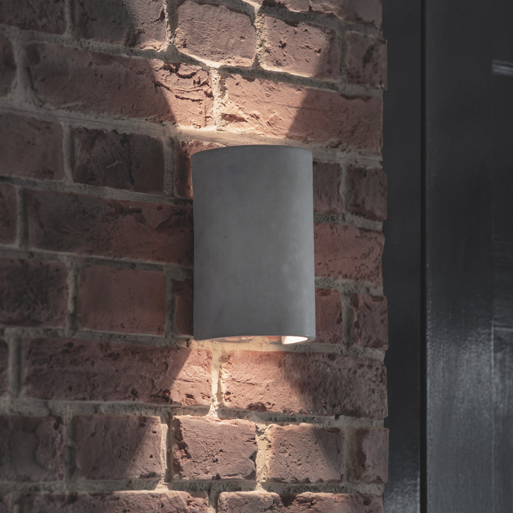 Garden Trading Kew Up & Down Outdoor Wall Light in Concrete