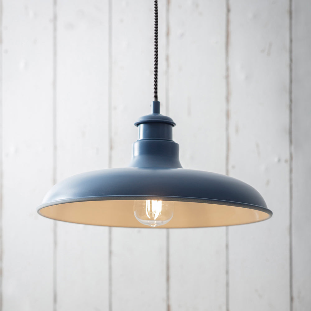 Garden Trading Toulon Pendant Light in Lulworth Blue