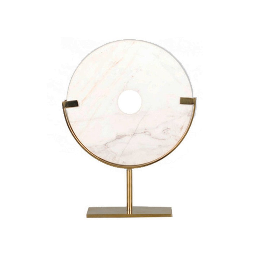 Marble Sculpture - Brass Stainless Steel Base LiangAndEimil 1