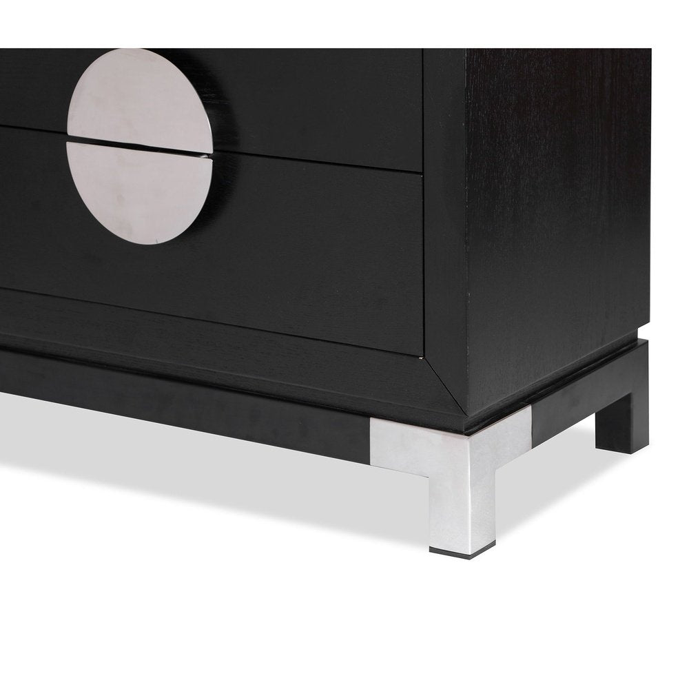 Liang & Eimil Otium Bedside Table Polished Stainless Steel