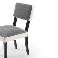 Liang & Eimil Alfama Dining Chair - Boucle Sand & Graphic Grey