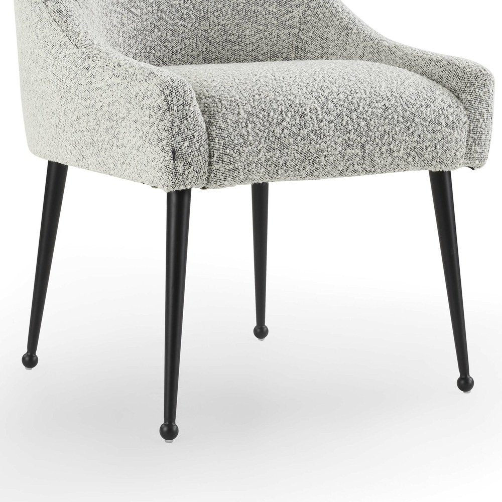 Cohen Dining Chair - Boucle Whisk & Matt Black LiangAndEimil 4