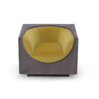 Liang & Eimil Era Occasional Chair Kaster Slate And Kaster Mustard Velvet