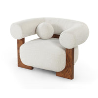 Liang & Eimil Epic Occasional Chair - Boucle Sand & Classic Brown