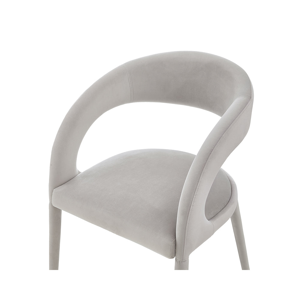 Liang & Eimil Salma Dining Chair Gainsborough Ash Grey Velvet