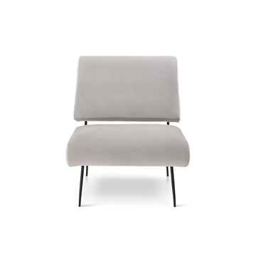 Abacus Occasional Chair - Gainsborough Ash Grey Velvet LiangAndEimil 1