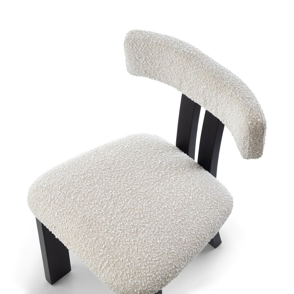 Liang and Eimil Tauron Dining Chair - Boucle Sand & Matt Black LiangAndEimil 7