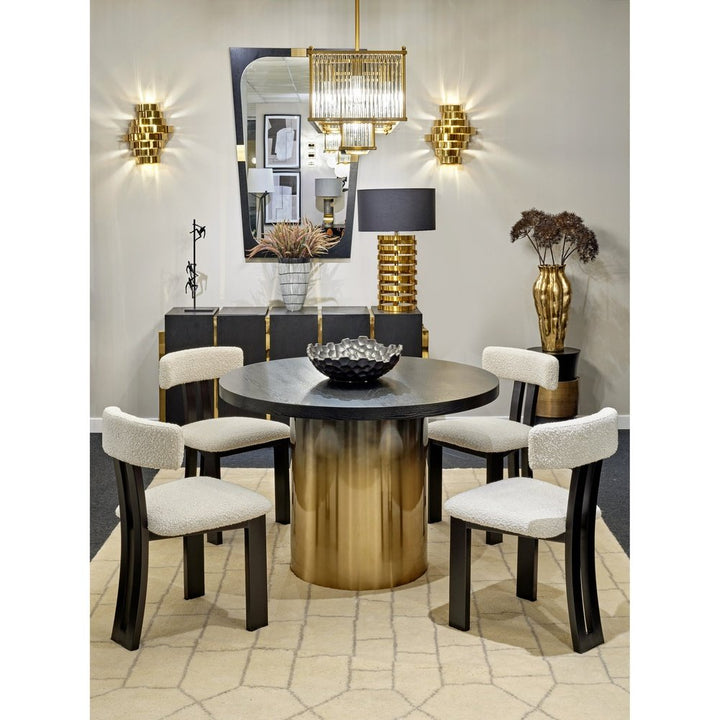 Liang and Eimil Tauron Dining Chair - Boucle Sand & Matt Black LiangAndEimil 2