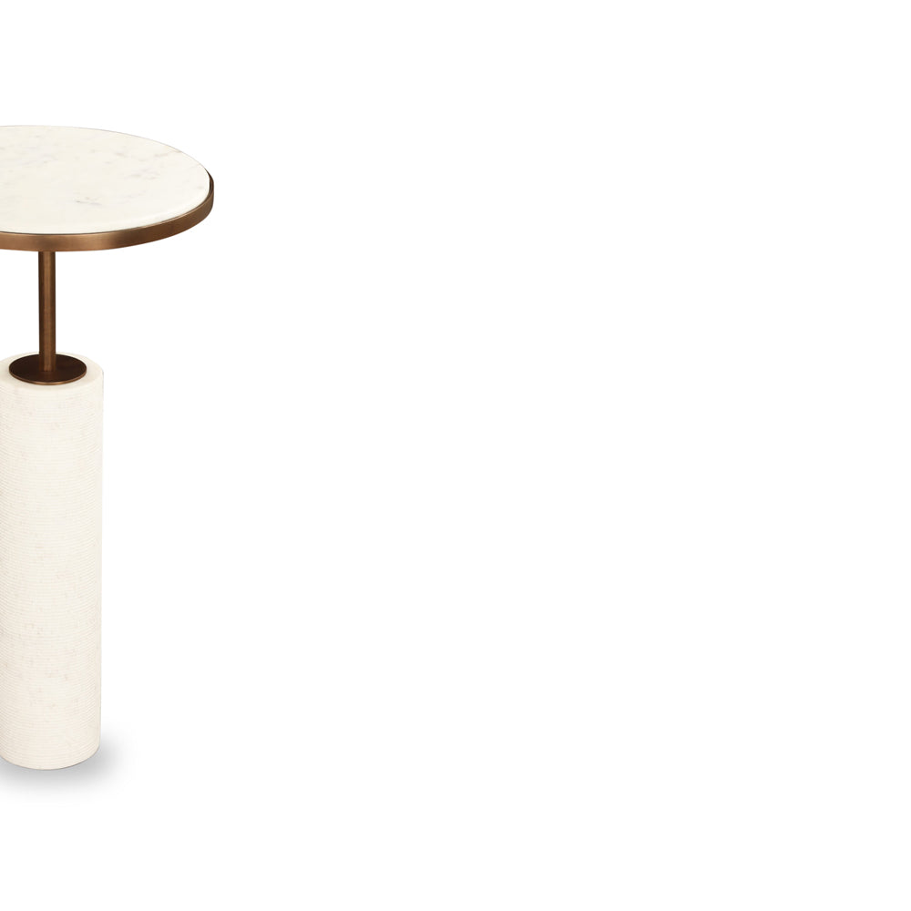 Dolmec Set of 2 Marble Side Tables LiangAndEimil 5