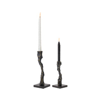 Liang & Eimil Storm Candlestick - Black Marble & Resin