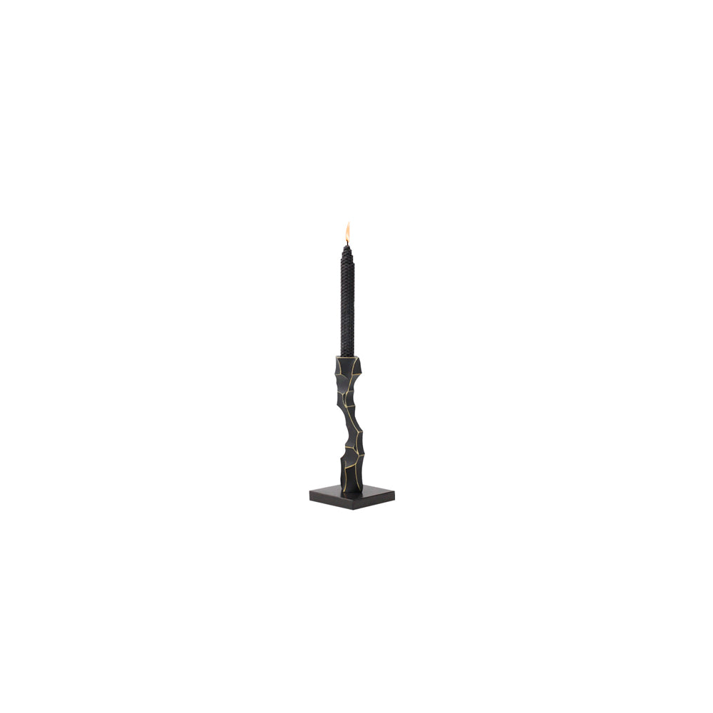 Liang & Eimil Storm Candlestick - Black Marble & Resin