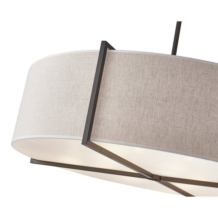 Sanderson Pendant Lamp Large - Beige Linen & Matt Black LiangAndEimil 5