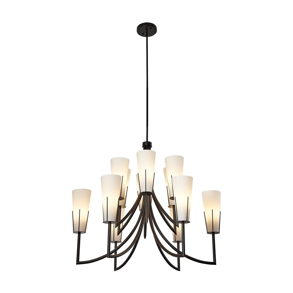 Liang & Eimil Magestic Chandelier - Black & White Glass