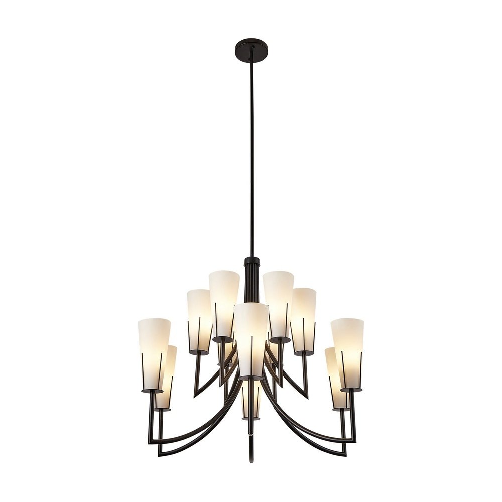 Liang & Eimil Magestic Chandelier - Black & White Glass