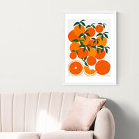 Orange Harvest by Leanne Simpson - A2 White Framed Art Print