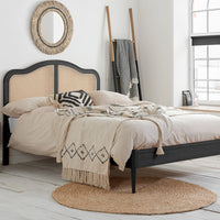 Olivia's Lincoln Rattan Bed in Black