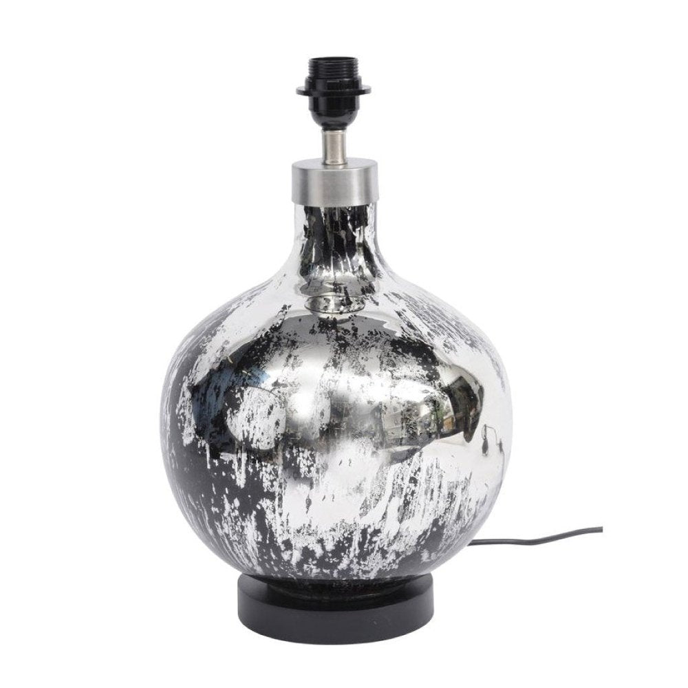 Libra Silver And Black Antique Table Lamp (Base Only) - E27 60W 16