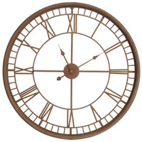 Libra Interiors Antique Skeleton Wall Clock Rust