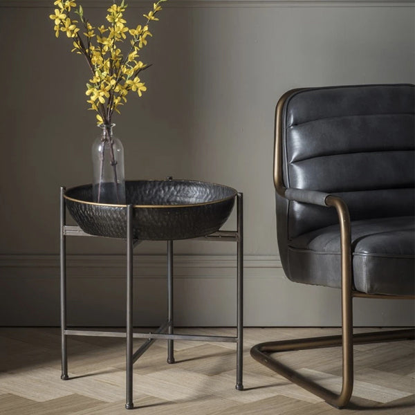 Wesley Hammered Basin Side Table GalleryDirect 2