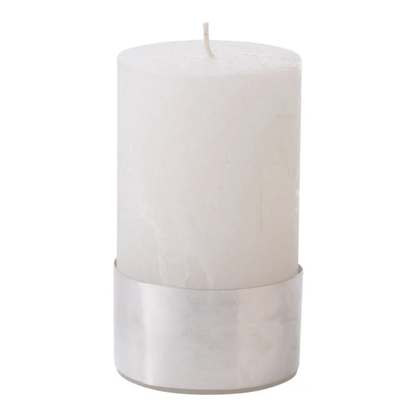 Libra White Rustica Pillar Candle 7x12cm-Libra-Olivia's