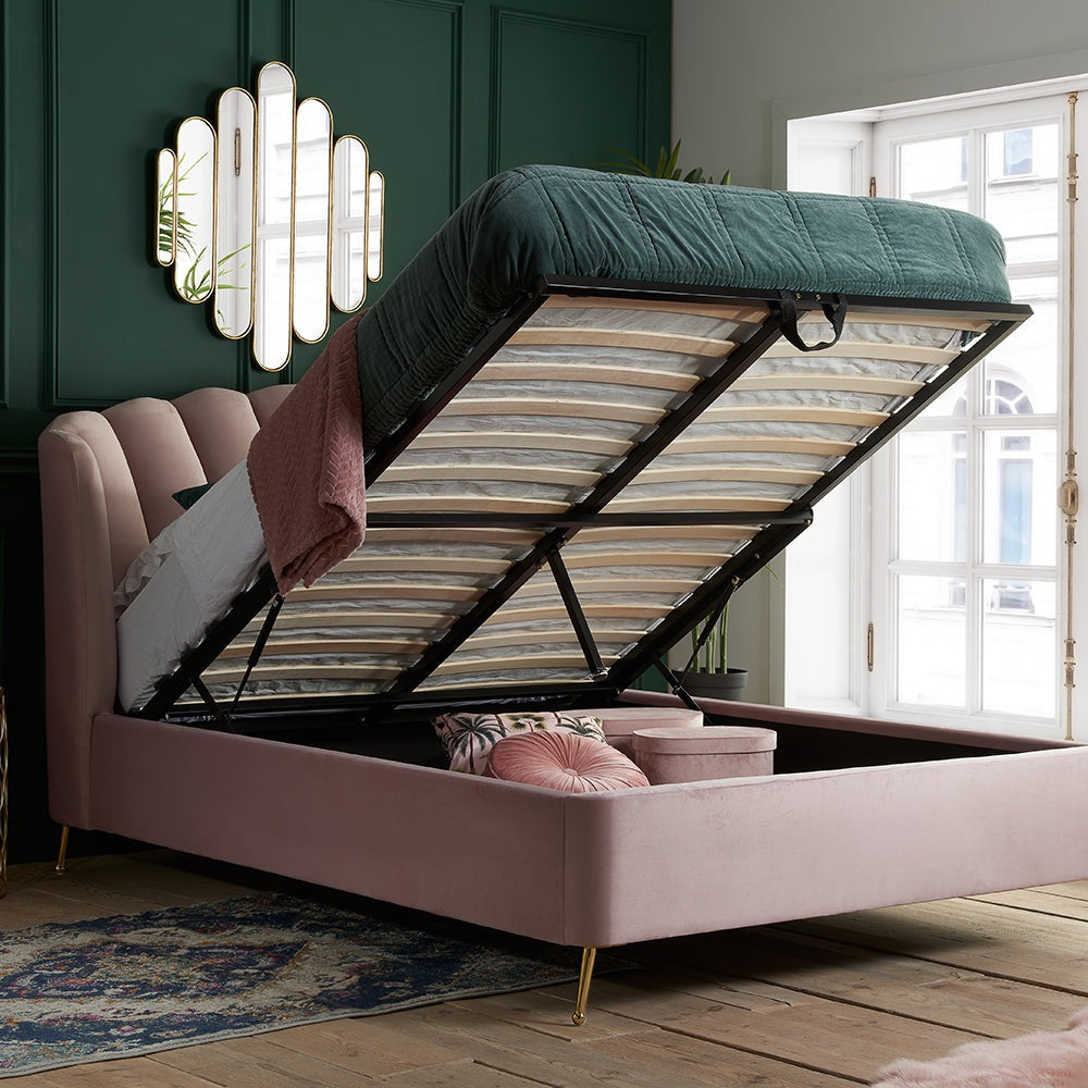 Olivia's Lucy Fabric Ottoman Bed in Pink