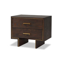 Liang & Eimil Tigur Bedside Table Dark Brown Ash