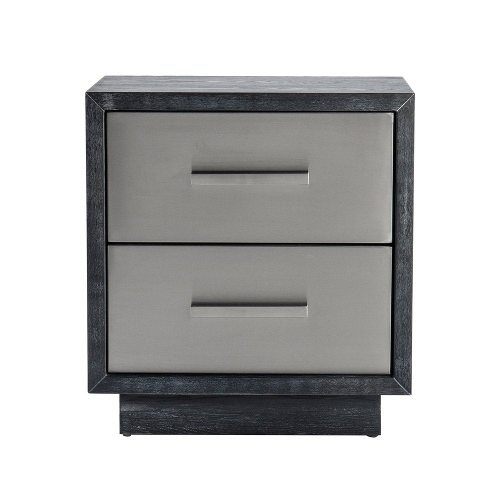 Liang & Eimil Camden Bedside Table Brushed Stainless Steel