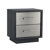 Liang & Eimil Camden Bedside Table Brushed Stainless Steel