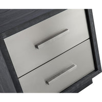 Liang & Eimil Camden Bedside Table Brushed Stainless Steel