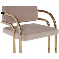 Liang & Eimil Dylan Dining Chair Gainsborough Mink Velvet Polished Brass