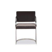 Liang & Eimil Dylan Dining Chair Gainsborough Nickel Grey Velvet