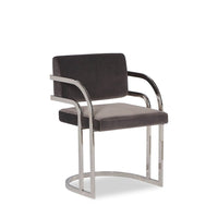 Liang & Eimil Dylan Dining Chair Gainsborough Nickel Grey Velvet