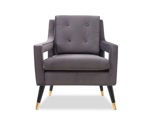 Liang & Eimil Edward Occasional Chair - Night Grey Velvet