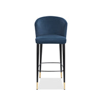 Liang & Eimil Elica Stool Gainsborough Cobalt Blue Velvet