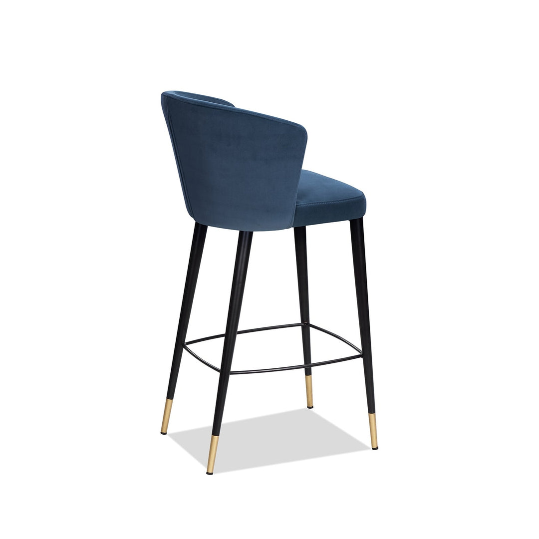 Elica Stool - Gainsborough Cobalt Blue Velvet LiangAndEimil 3