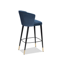 Liang & Eimil Elica Stool Gainsborough Cobalt Blue Velvet