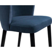 Liang & Eimil Elica Stool Gainsborough Cobalt Blue Velvet