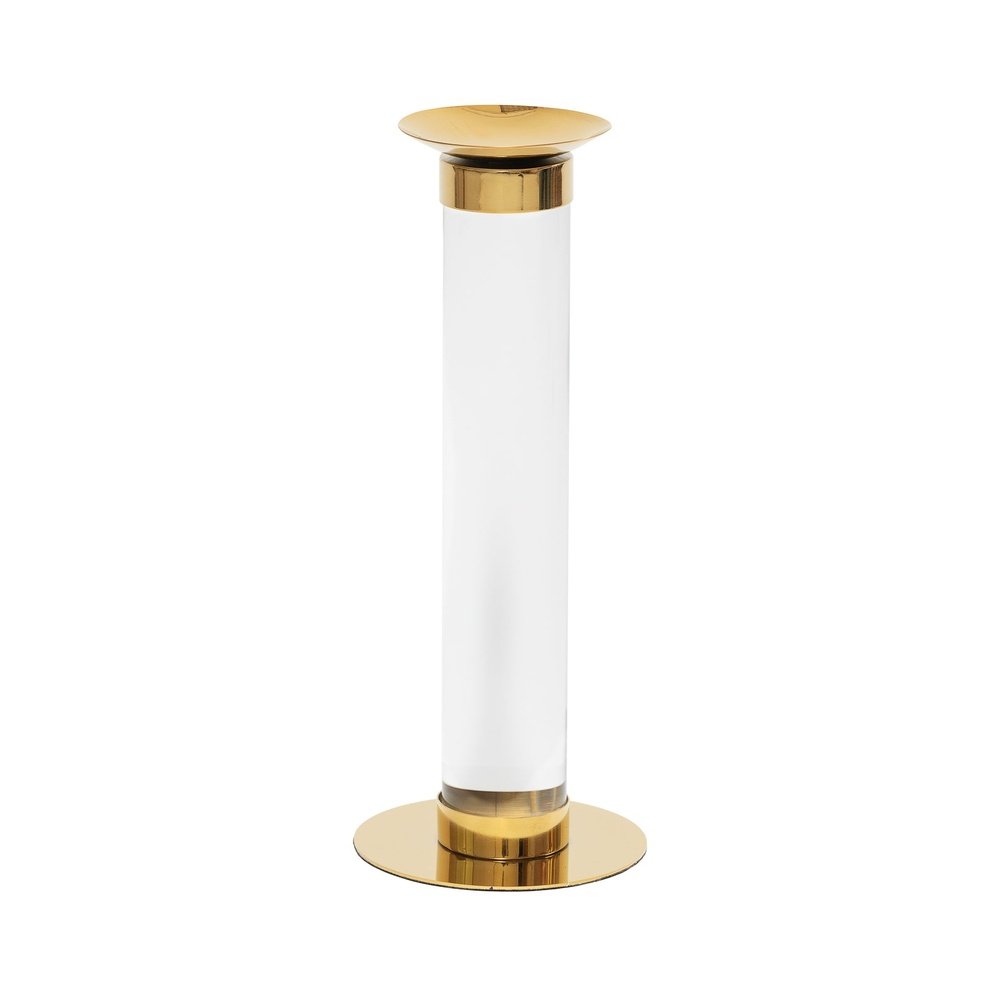  LiangAndEimil-Liang & Eimil Pillar Candle Holder White (Large)-Gold 05 