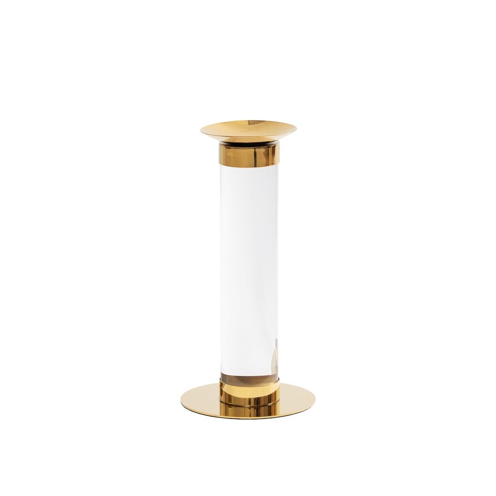  LiangAndEimil-Liang & Eimil Pillar Candle Holder White (Small)-Gold 65 