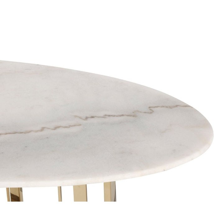 Fenty Round Dining Table - Polished Brass LiangAndEimil 2