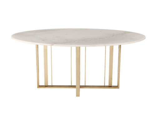 Fenty Round Dining Table - Polished Brass LiangAndEimil 1