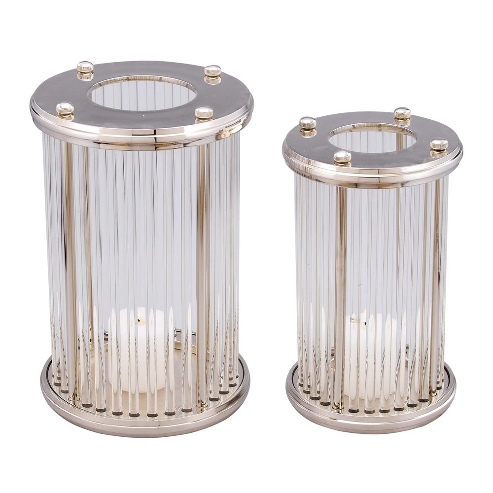 Bethany Large Hurricane Candle Holder - Nickel LiangAndEimil 2