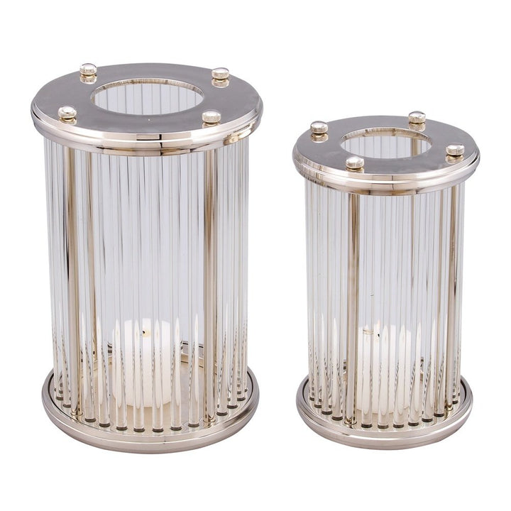 Bethany Large Hurricane Candle Holder - Nickel LiangAndEimil 2