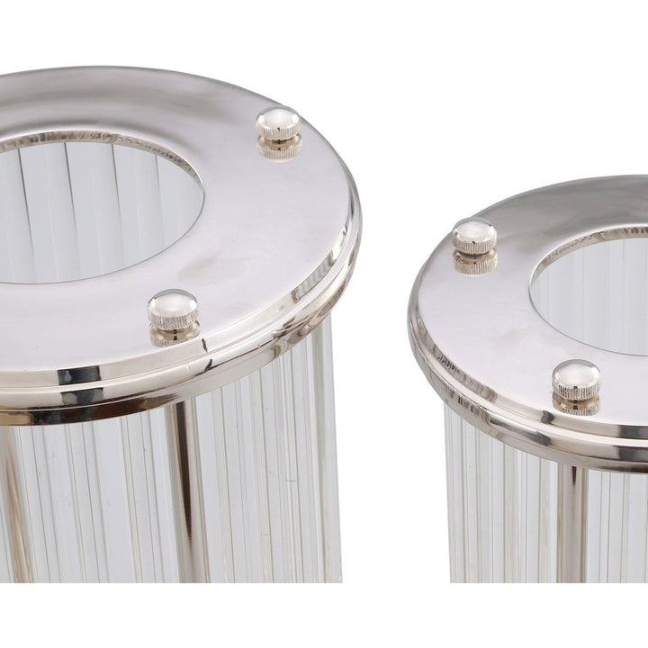 Bethany Large Hurricane Candle Holder - Nickel LiangAndEimil 3