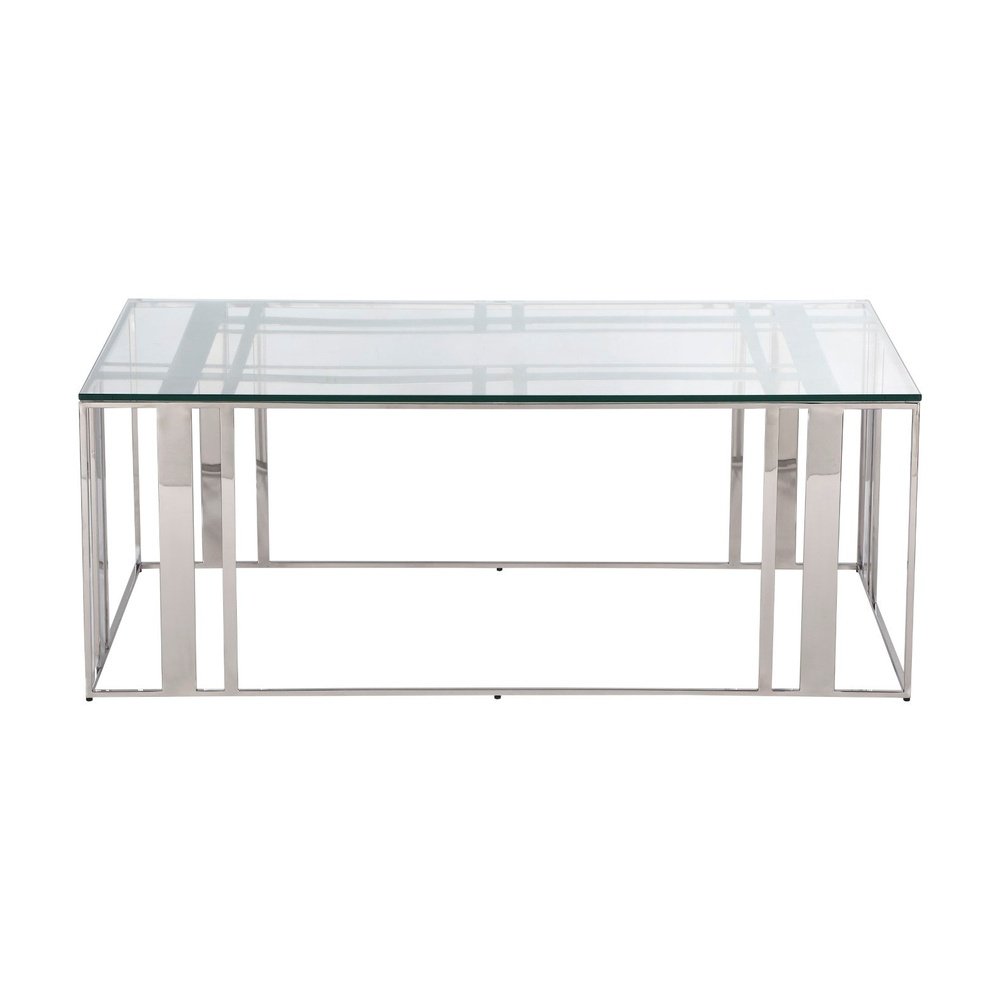  LiangAndEimilLarge-Liang & Eimil Lafayette Coffee Table Polished Stainless Steel-Silver 05 