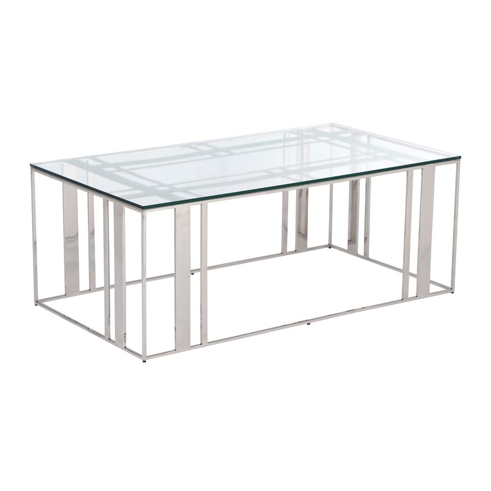  LiangAndEimilLarge-Liang & Eimil Lafayette Coffee Table Polished Stainless Steel-Silver 37 