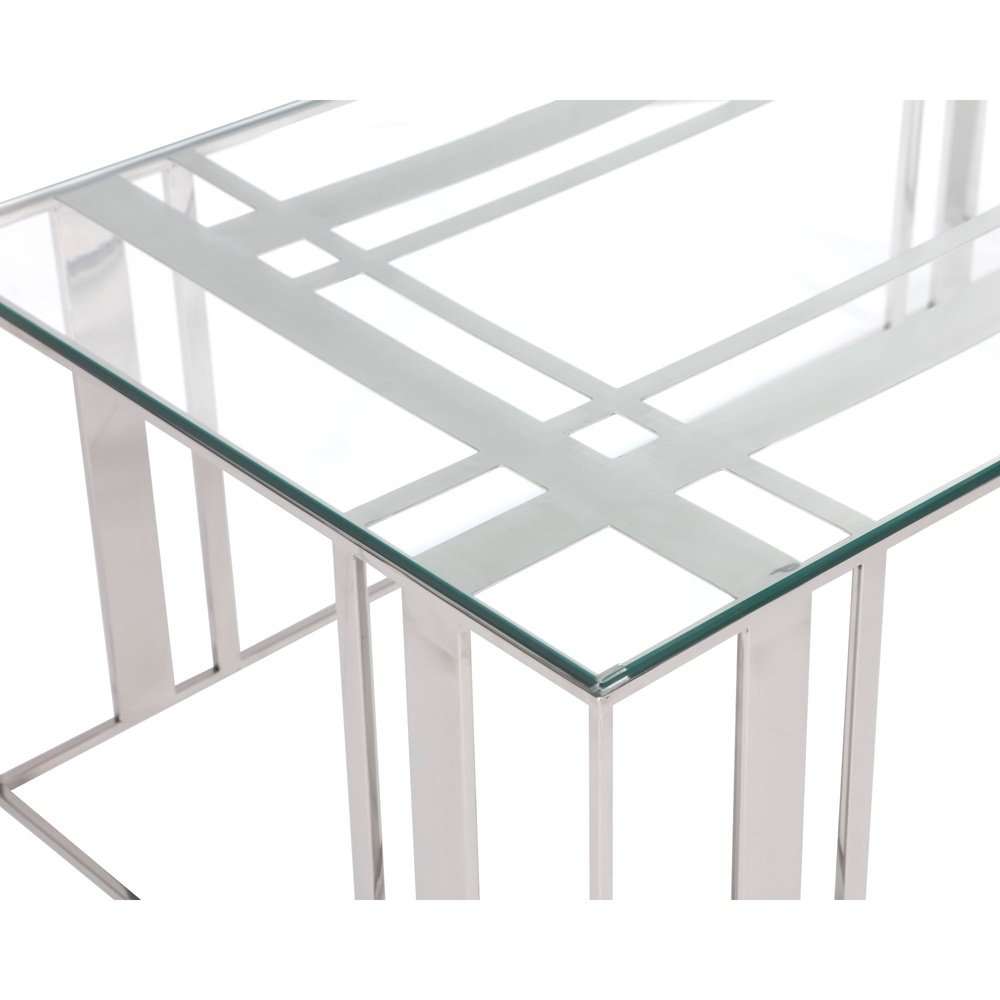  LiangAndEimilLarge-Liang & Eimil Lafayette Coffee Table Polished Stainless Steel-Silver 41 